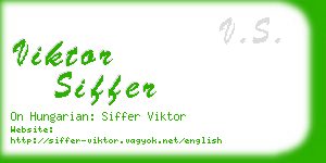 viktor siffer business card